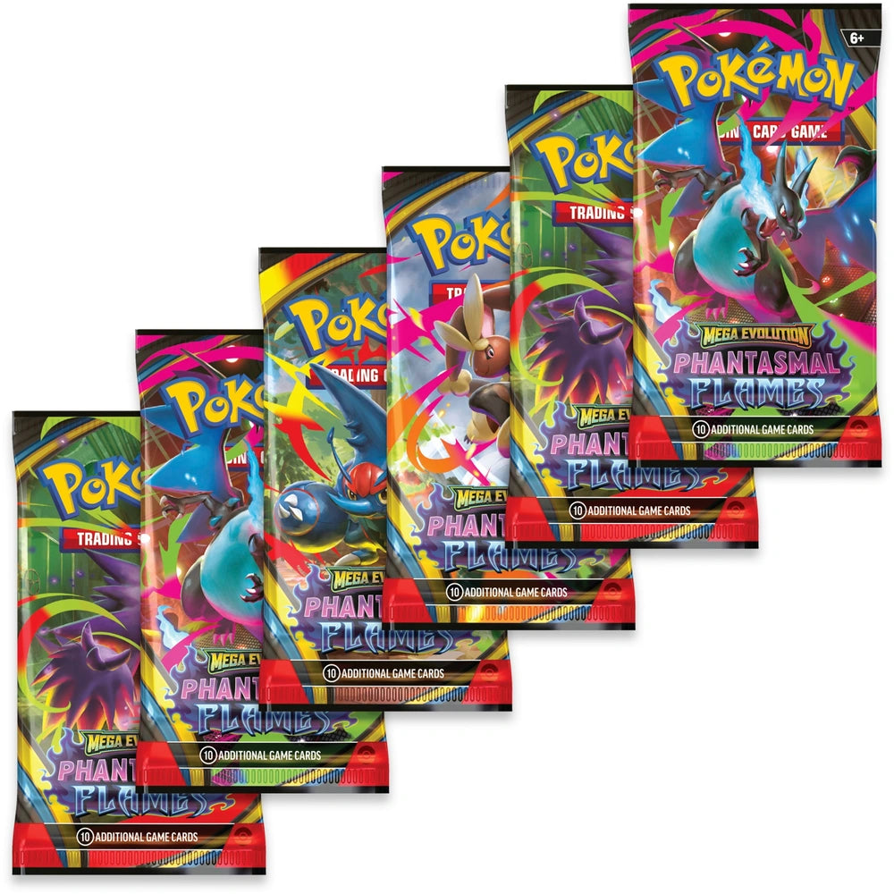 Bundle – Lot de 6 Boosters – Pokémon ME02 : Flammes Fantasmagoriques – FR
