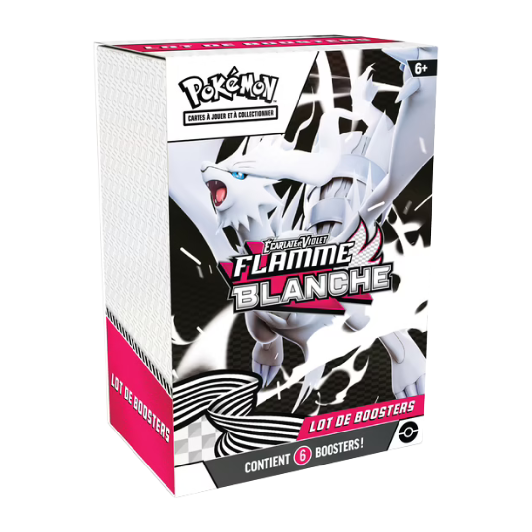 Bundle - Lot de 6 Boosters – Pokémon EV10.5 : Flamme Blanche (Écarlate & Violet)