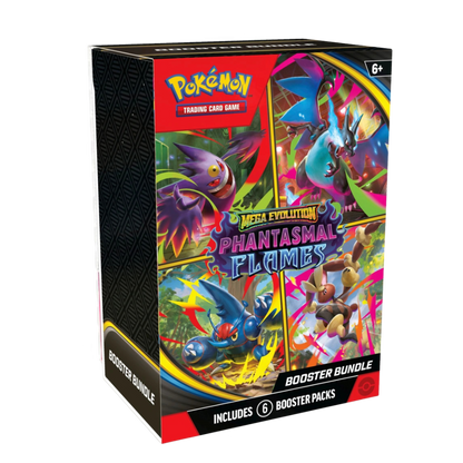 Bundle – Lot de 6 Boosters – Pokémon ME02 : Flammes Fantasmagoriques – FR
